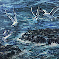 Seagull's Rock Painting by Lynne Pittard Seagull's Rock Painting by Lynne Pittard