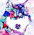Dog 148 Husky Mixed Media by Lucie Dumas Dog 148 Husky Mixed Media by Lucie Dumas