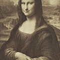 Drawing Of The Mona Lisa By Millet 1854-55 Albumen Silver Print by Gustave Le Gray Drawing Of The Mona Lisa By Millet 1854-55 Albumen Silver Print by Gustave Le Gray