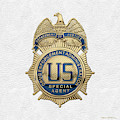 Drug Enforcement Administration - D E A Special Agent Badge over White Leather Digital Art by Serge Averbukh Drug Enforcement Administration - D E A Special Agent Badge over White Leather Digital Art by Serge Averbukh