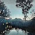 Rabbit Island under the Stars Painting by Luisa Millicent Rabbit Island under the Stars Painting by Luisa Millicent