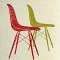 Eames Plastic Side Chairs I by Naxart Studio Eames Plastic Side Chairs I by Naxart Studio