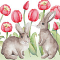Easter Tulip II Painting by Andi Metz Easter Tulip II Painting by Andi Metz