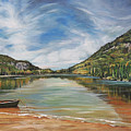 Echo Lake in Franconia Notch New Hampshire by Nancy Griswold Echo Lake in Franconia Notch New Hampshire by Nancy Griswold