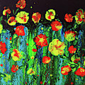 Evening Flower Garden Painting by Jeanette French Evening Flower Garden Painting by Jeanette French