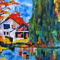 Fall at Orchard Pond Painting by Barbara O'Toole Fall at Orchard Pond Painting by Barbara O'Toole