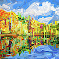 Falling Painting by Mandy Budan Falling Painting by Mandy Budan