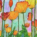 Fanciful Tulips Painting by Barrie Stark Fanciful Tulips Painting by Barrie Stark