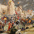 Final assault and the fall of Constantinople in 1453 Photograph by Steve Estvanik