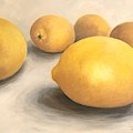 Five Lemons Painting by Torrie Smiley Five Lemons Painting by Torrie Smiley