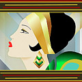 Flapper With Border Digital Art by Chuck Staley Flapper With Border Digital Art by Chuck Staley