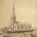 Floating Church of The Redeemer Mixed Media by Dennington Floating Church of The Redeemer Mixed Media by Dennington