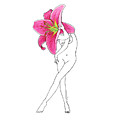 Flower Woman Lilium Painting by MundoNatula Arts Flower Woman Lilium Painting by MundoNatula Arts