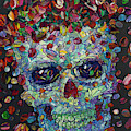 Flowered Calavera Painting by James W Johnson Flowered Calavera Painting by James W Johnson