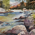 Flowing Moose Painting by Judith Levins Flowing Moose Painting by Judith Levins