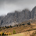 Foggy mountain landscape of the picturesque Dolomites mountains Photograph by Michalakis Ppalis Foggy mountain landscape of the picturesque Dolomites mountains Photograph by Michalakis Ppalis