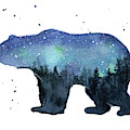 Forest Bear Watercolor Galaxy by Olga Shvartsur Forest Bear Watercolor Galaxy by Olga Shvartsur