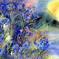 Forget-me-not Watercolor by Suzann Sines Forget-me-not Watercolor by Suzann Sines