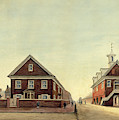 Friends Meeting House and Old Courthouse Drawing by William Breton Friends Meeting House and Old Courthouse Drawing by William Breton