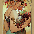 Fruit by Alphonse Mucha Painting by Rolando Burbon Fruit by Alphonse Mucha Painting by Rolando Burbon