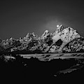 Full Moon Sets in the Tetons Photograph by Raymond Salani III Full Moon Sets in the Tetons Photograph by Raymond Salani III
