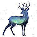 Galaxy Reindeer Silhouette by Olga Shvartsur Galaxy Reindeer Silhouette by Olga Shvartsur