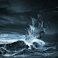 Ghost ship series The ninth wave remake Digital Art by George Grie Ghost ship series The ninth wave remake Digital Art by George Grie