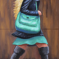 Girl Walking Painting by Kevin Hughes Girl Walking Painting by Kevin Hughes