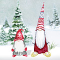 Gnomes On Winter Holiday II Mixed Media by Janice Gaynor Gnomes On Winter Holiday II Mixed Media by Janice Gaynor