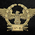 Gold Roman Imperial Eagle - S P Q R Special Edition over Black Velvet Digital Art by Serge Averbukh Gold Roman Imperial Eagle - S P Q R Special Edition over Black Velvet Digital Art by Serge Averbukh