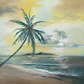 Golden Beach Sunset Painting by Lynne Pittard Golden Beach Sunset Painting by Lynne Pittard
