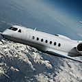 Gulfstream 550 Business Jet Mixed Media by Erik Simonsen Gulfstream 550 Business Jet Mixed Media by Erik Simonsen