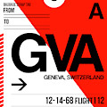 Gva Geneva Luggage Tag I by Naxart Studio Gva Geneva Luggage Tag I by Naxart Studio
