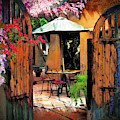Hacienda Courtyard by Barbara Chichester