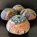 Hand Painted Sourdough Seed Pods 10 Photograph by Amy E Fraser Hand Painted Sourdough Seed Pods 10 Photograph by Amy E Fraser