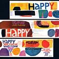 Happy Collage Drawing by Sister Corita Kent Happy Collage Drawing by Sister Corita Kent