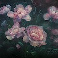 Heavenly Pink Peonies Painting by Lynne Pittard Heavenly Pink Peonies Painting by Lynne Pittard
