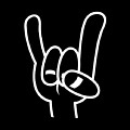 Heavy Metal Devil Horns White Line Digital Art by John Schwegel Heavy Metal Devil Horns White Line Digital Art by John Schwegel