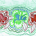 Hibiscus Green Painting by Corinne Carroll