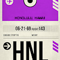 Hnl Honolulu Luggage Tag I by Naxart Studio Hnl Honolulu Luggage Tag I by Naxart Studio