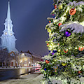 Holiday Snow, Market Square Photograph by Jeff Sinon Holiday Snow, Market Square Photograph by Jeff Sinon