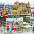 Honfleur Triple View Painting by Joel Smith Honfleur Triple View Painting by Joel Smith