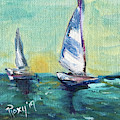 Horizon Sail Painting by Roxy Rich Horizon Sail Painting by Roxy Rich