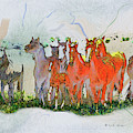 Horsing Around #6 Digital Art by Kae Cheatham Horsing Around #6 Digital Art by Kae Cheatham