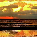 Hot Red Freedom on the ocean by Krisztina Toth