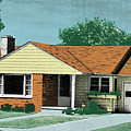 House in the Suburbs Drawing by CSA Images House in the Suburbs Drawing by CSA Images