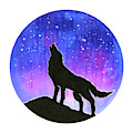 Howling Wolf Silhouette Galaxy by Olga Shvartsur Howling Wolf Silhouette Galaxy by Olga Shvartsur