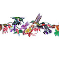 Hummingbirds Drawing by Salmoneggs