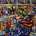 In The Library Painting by Mirek Kuzniar In The Library Painting by Mirek Kuzniar