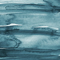 Indigo Water- abstract painting Painting by Linda Woods Indigo Water- abstract painting Painting by Linda Woods